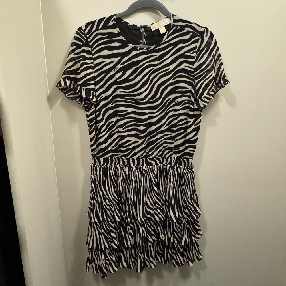 MICHAEL Michael Kors Black and White Zebra Dress